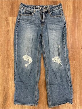 Curvy Sky-Hi Wide Leg Dark Wash Jeans